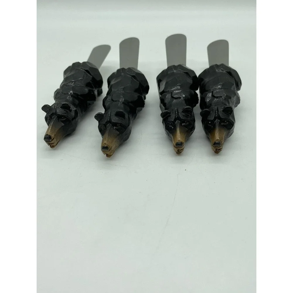Set of 4 Cheese/Butter/Dip Spreaders Bear Country Cabin theme